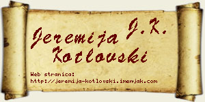 Jeremija Kotlovski vizit kartica
